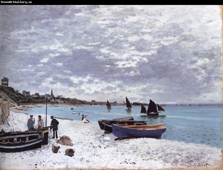 Claude Monet The Beach at Sainte-Adresse